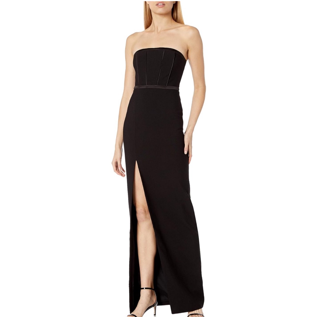 Strapless Black Formal Dress